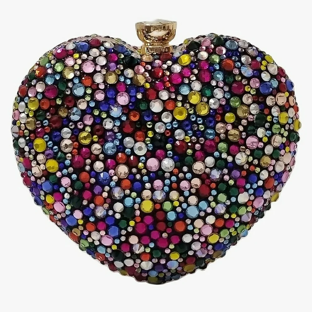 NEW Sparkling Bling Swarovski Crystal Rhinestone Valentine Heart Purse +… - Picture 7 of 16